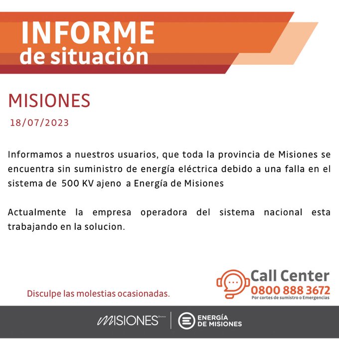 Misiones sin energía eléctrica por corte generalizado 5 IMG 20230718 WA0010 - 4