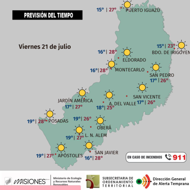Viernes con buen tiempo, templado a cálido en toda la provincia y fin de semana similar 3 Tiempo - 2