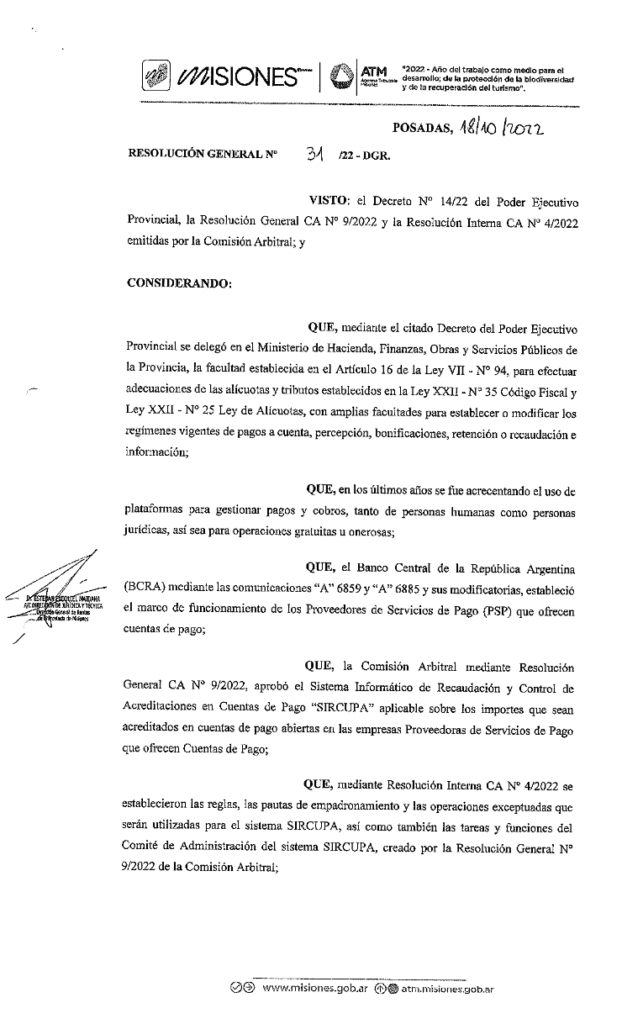 La Agencia Tributaria Misiones (ATM) aplica nuevo impuesto de hasta el 4% a transferencias con billeteras virtuales 3 descarga - 2