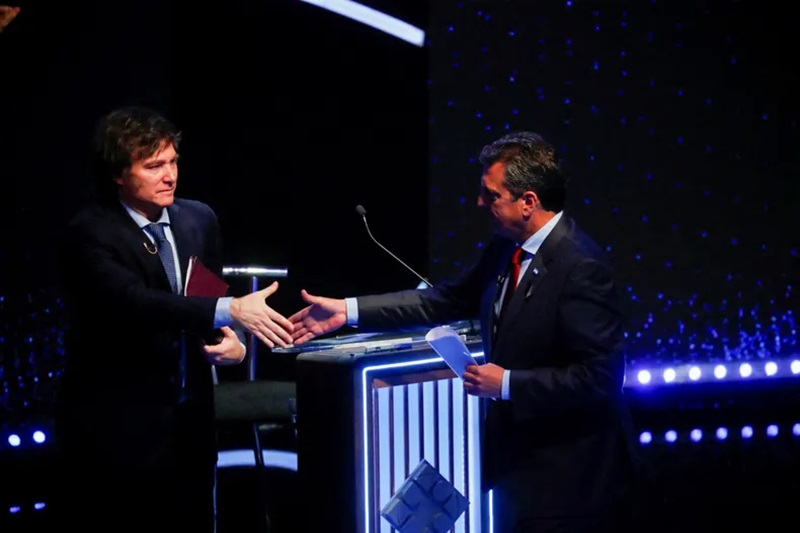 sergio massa javier milei debate presidencial - 7