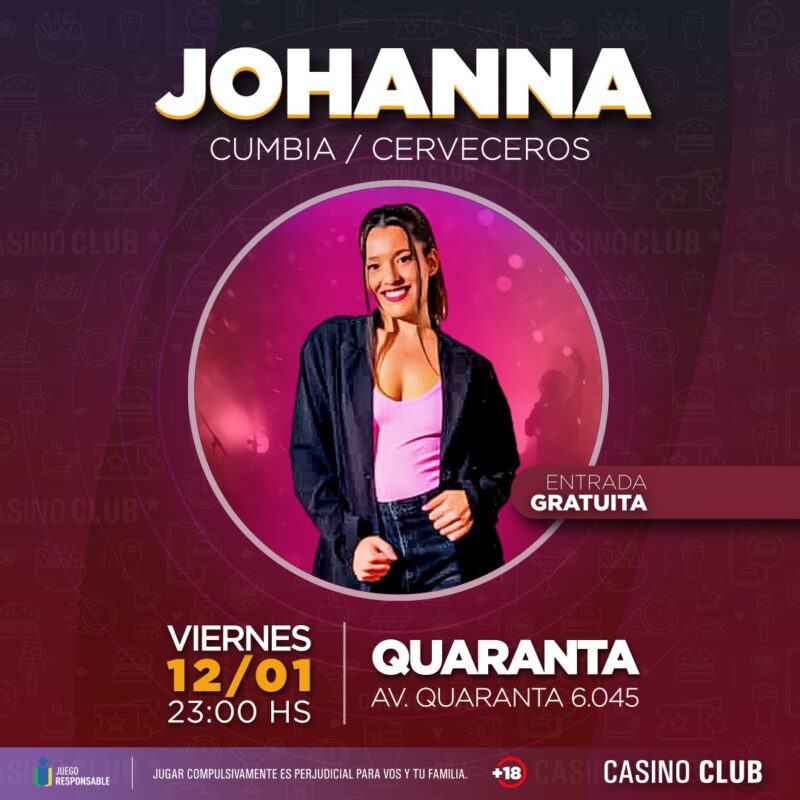 Espectáculos de Casino Club para este fin de semana de verano en Posadas 6 24 01 12 JOHANNA Flyer C - 5