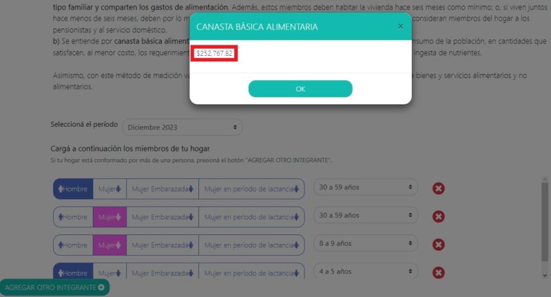 Misiones | La Canasta de la Pobreza rozó los $650 mil, y la Canasta de la Indigencia, trepó a $252 mil en diciembre 7 Captura de pantalla 2024 01 26 Canasta Basica Alimentaria Noviembre 2023 IPEC Misiones - 6