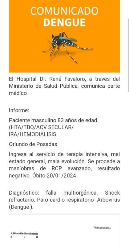 Posadas | Murió por dengue un octogenario que tenía otras enfermedades de base 5 IMG 20240121 WA0000 - 4