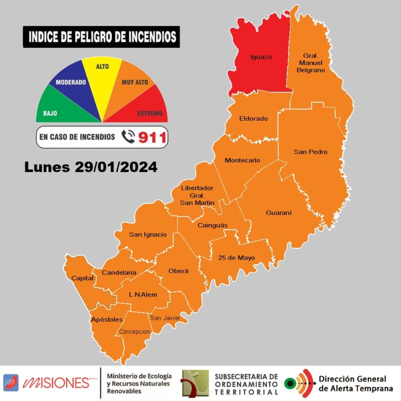 Nivel de alerta por riesgo de incendios se eleva a muy alto en todo Misiones 3 WhatsApp Image 2024 01 29 at 09.28.05 - 2