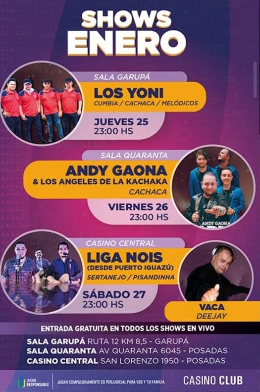 Espectáculos | El último fin de semana de enero llega con mucha música al Casino Club 10 casino - 9