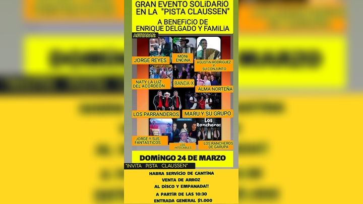 Chamamé solidario | Con Moni Encina y una amplia variedad de artistas, este domingo se realizará un festival a beneficio en la Pista Claussen chamamé solidario