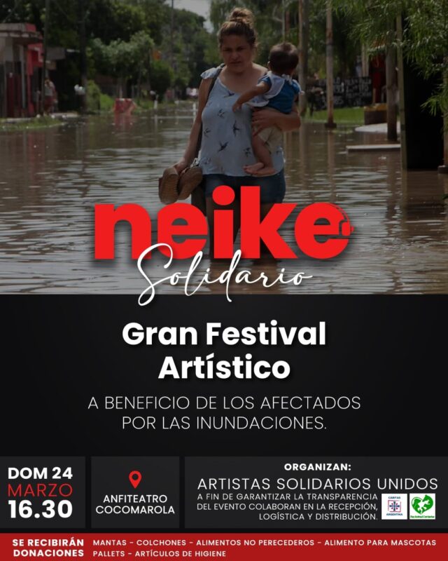 Corrientes | Se reprogramó para el 24 de marzo el festival a beneficio de los inundados, “Neike Solidario” 4 WhatsApp Image 2024 03 19 at 07.42.16 1 - 3