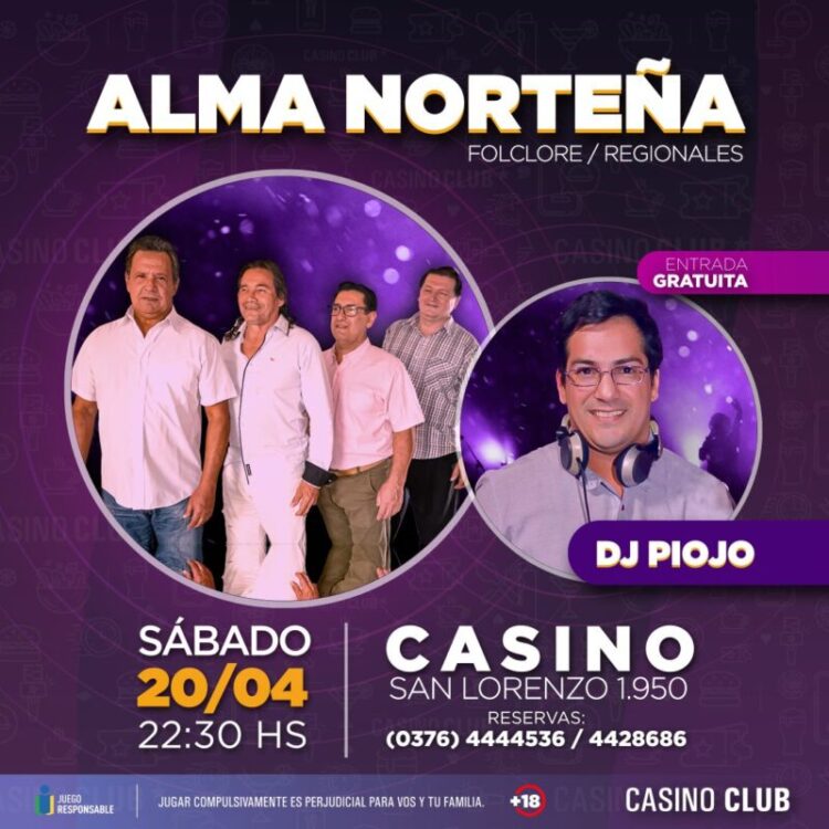 El Casino Club presenta un fin de semana lleno de talento y buena música 9 20 04 - 8