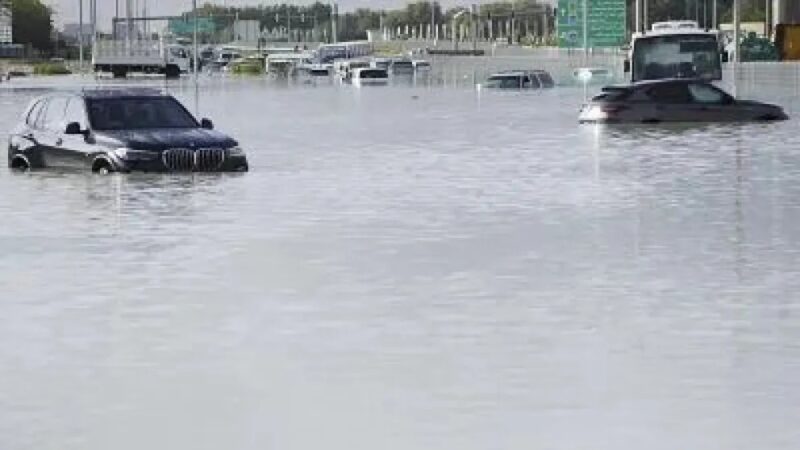 Dubai | La lluvia convirtió las carreteras en ríos Lluvia en Dubai