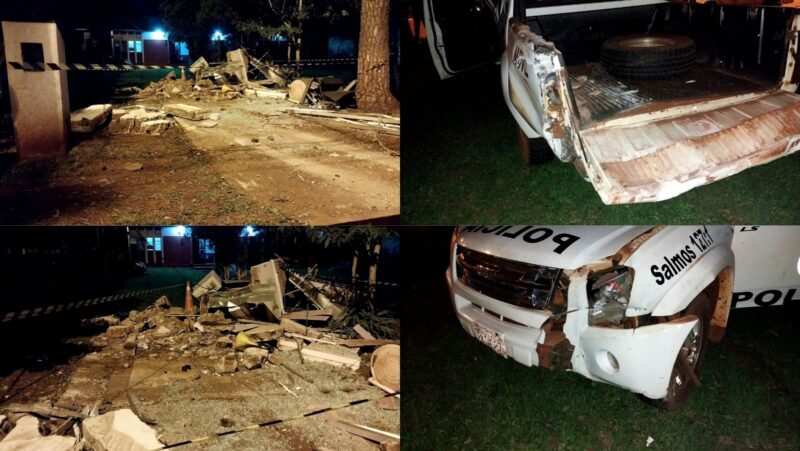 Paraguay | En un golpe comando, delincuentes arrancaron un cajero electrónico y tomaron una comisaría en Yatytaý golpe comando
