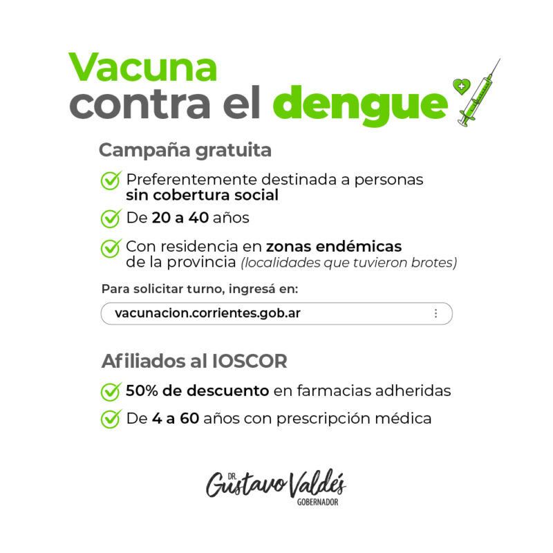 Corrientes | Comienza la campaña de vacunación gratuita contra el dengue 5 flyer vacunas - 4