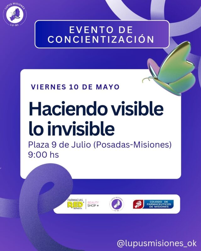 Día Mundial del Lupus | Se realizará una jornada de concientización en Posadas 3 WhatsApp Image 2024 05 09 at 20.10.39 1 - 2