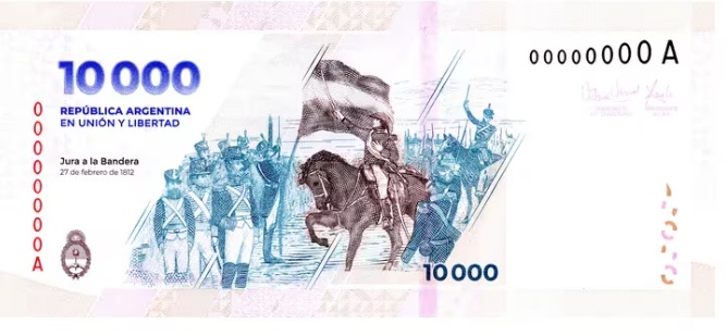 Banco Central puso en circulación los nuevos billetes de 10.000 pesos con la imagen de Manuel Belgrano 5 billete2 - 4