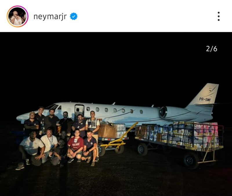 Brasil | Neymar donó más de dos toneladas de alimentos para los evacuados de Rio Grande Do Sul 7 donaciones 2 - 6