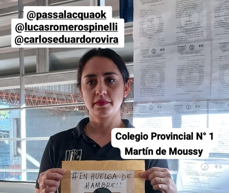 mayra chavez docente del martin de moussy en huelga de hambre por salarios dignos 2 - 3