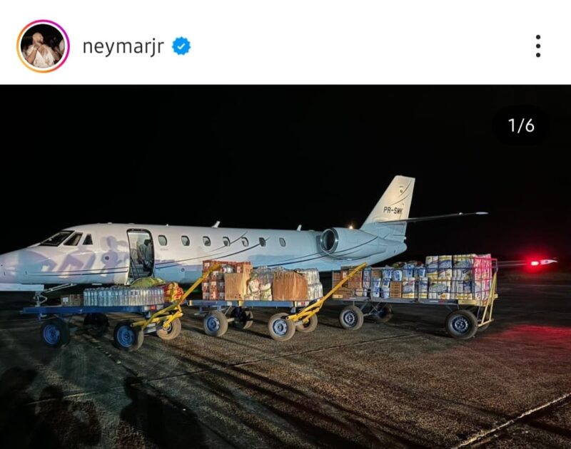 Brasil | Neymar donó más de dos toneladas de alimentos para los evacuados de Rio Grande Do Sul neymar - 4