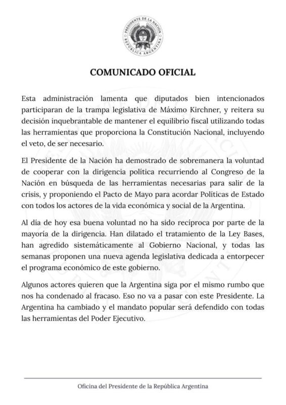 El presidente anunció que renunciará a su jubilación de privilegio y criticó a los diputados por subirse las dietas 6 20240606 064348 - 5