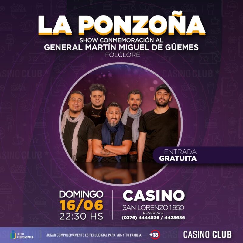 El mes de junio llega con una agenda espectacular de artistas regionales en el Casino Club 15 24 06 16 LA PONZONA Show Feed - 14