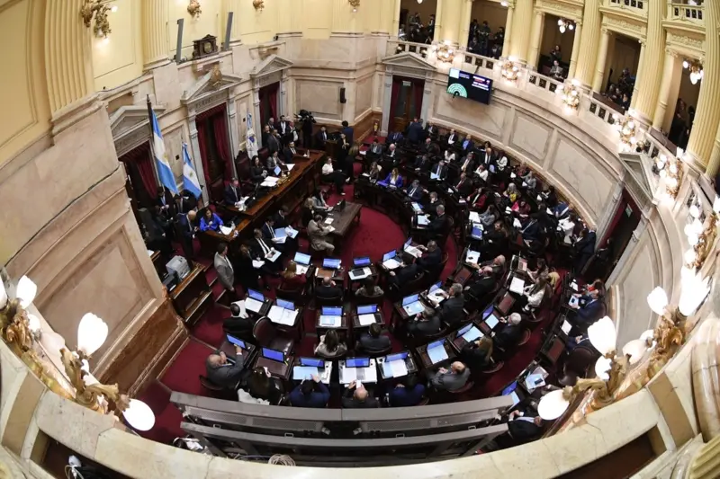 Senado | Retiran de la ley Bases, el capítulo previsional y las privatizaciones de Aerolíneas, Correo y RTA 5 Senado de la nacion votacion de la Ley Bases - 4