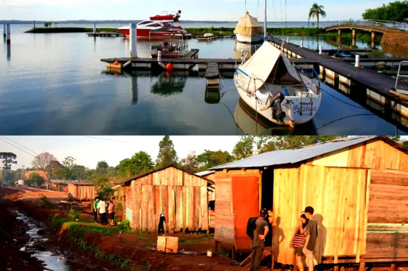 Creció la desigualdad en la Argentina durante el primer trimestre del 2024 desigualdad en Posadas Puerto Laurel y una villa miseria de Posadas - 5
