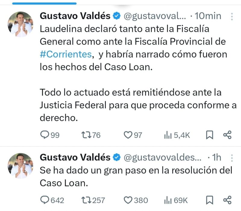 Caso Loan | Valdés confirmó que la tía del menor declaró cómo fueron los hechos con el menor el 13 de junio 4 tweet - 3