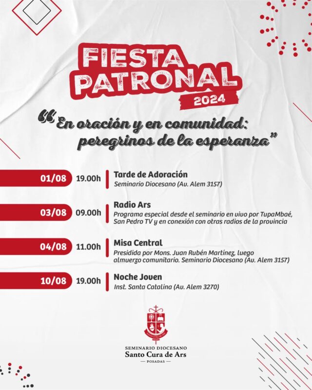 Religión | El Seminario Diocesano se prepara para celebrar al Patrono Santo Cura de Ars 3 WhatsApp Image 2024 07 29 at 17.22.21 1 - 2