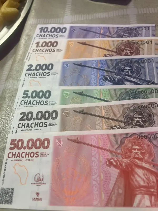 Ministro de La Rioja, defendió la emisión de quasimonedas | Los “chachos” significarán “menos del 3% del dinero circulante” 5 chaachos riojanos cuasimonedas - 4