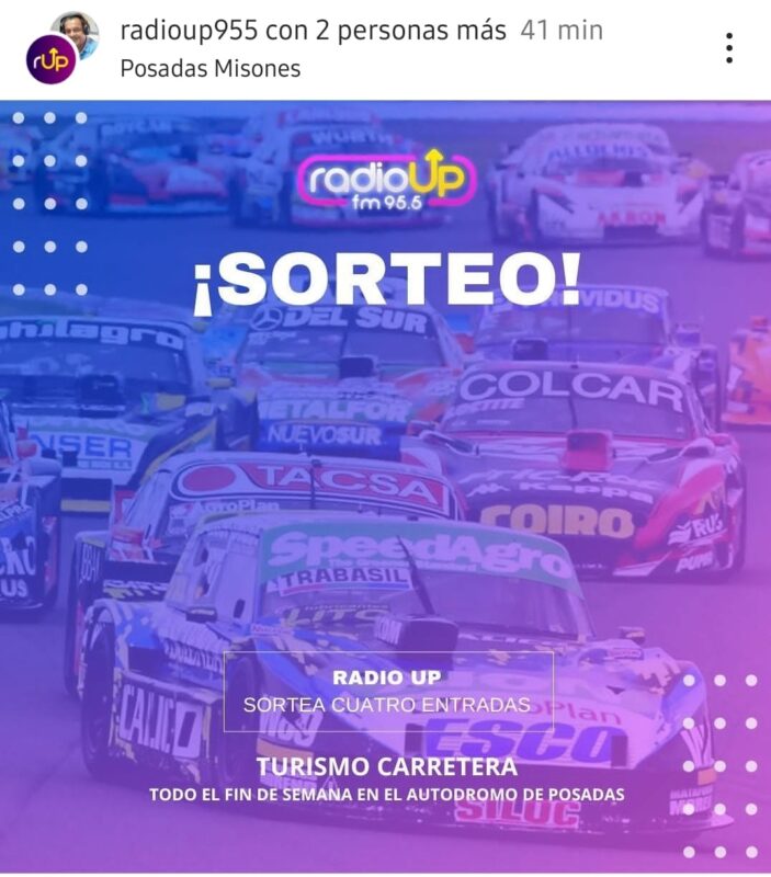TC en Posadas | Cabina Deportiva y Radio Up sortean 4 entradas para disfrutar de un fin de semana de carreras 8 tc sorteo - 7