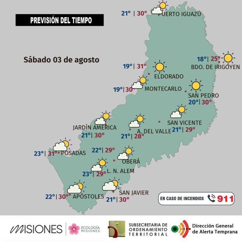 El tiempo en Misiones | Fin de semana con mucho viento y probabilidades de lluvia el domingo 3 0308 - 2