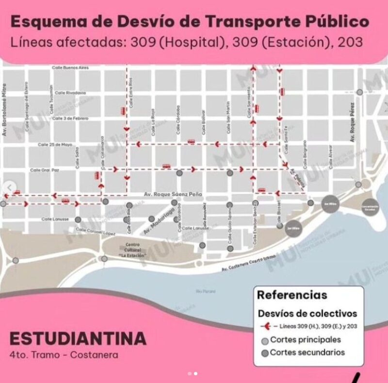 Estudiantina 2024 | Se realiza la primera prueba piloto de la fiesta de los estudiantes secundarios 5 colectivos - 4