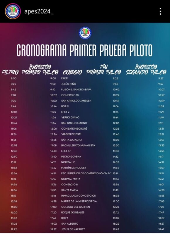 Estudiantina 2024 | Se realiza la primera prueba piloto de la fiesta de los estudiantes secundarios 3 cronograma - 2