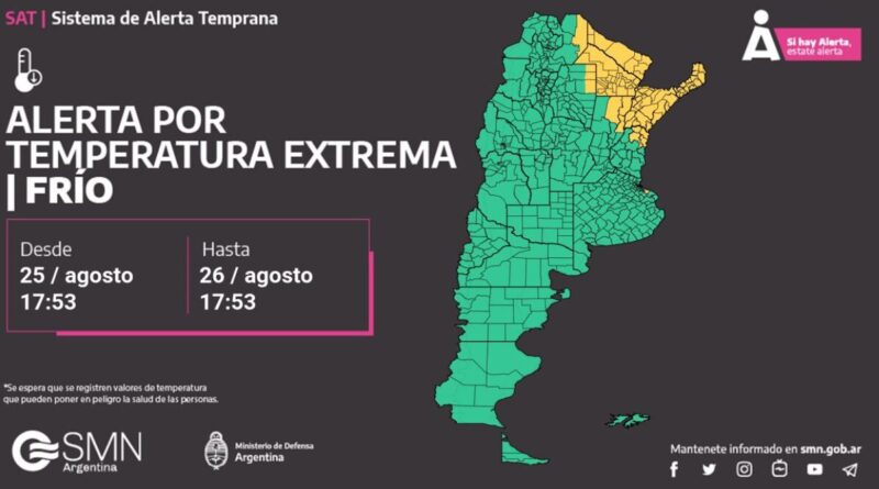 El tiempo en Misiones | Rige una alerta por frío extremo en la provincia frio - 10