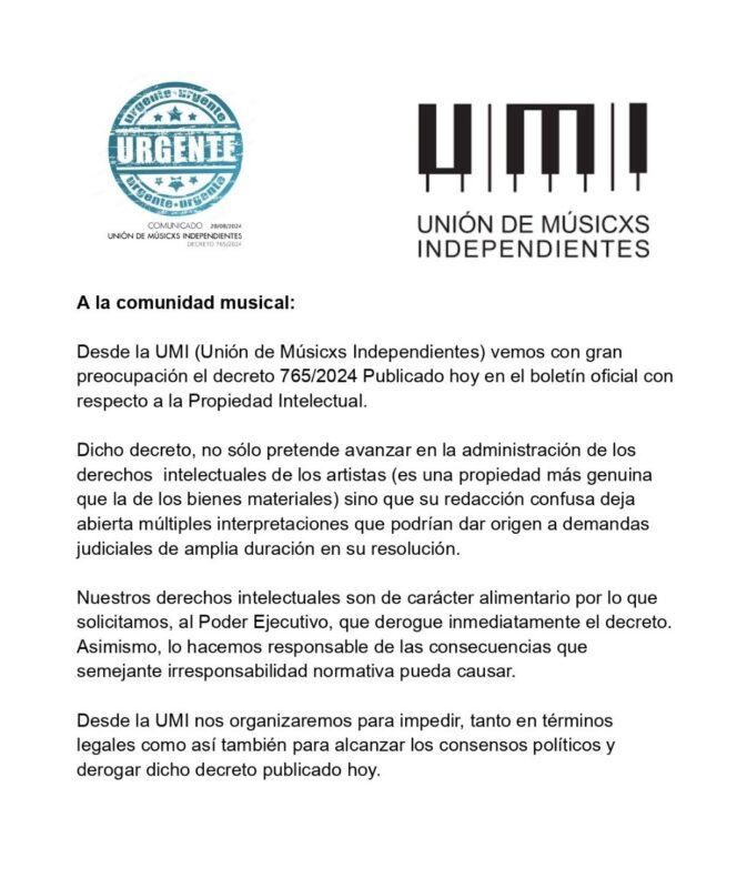 Derechos de autor y SADAIC | Se elimina el cobro del impuesto en las fiestas y se pagará la reproducción de obras en internet 4 musicos - 3