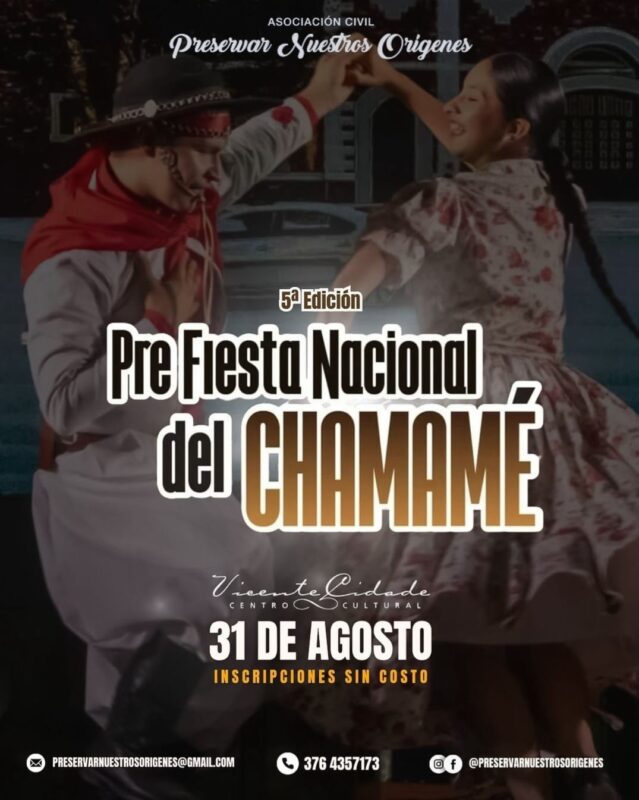 Pre Fiesta Nacional del Chamamé | Hasta el 26 de agosto son las inscripciones en la sede Posadas 3 pre fiesta - 2