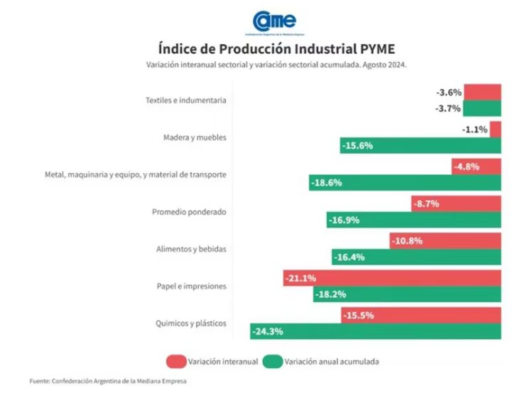 PYME | La actividad cayó 8,7% interanual en agosto y acumula 8 meses seguidos en descenso 4 pyme3 - 3