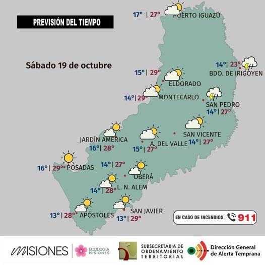 El tiempo en Misiones | Fin de semana con buen tiempo y temperaturas ideales para celebrar a mamá 3 1910 - 2