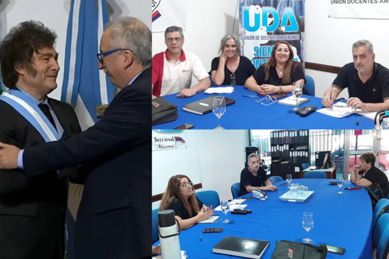 Sindicatos se declararon en estado de alerta por el veto contra las universidades Passalacqua y Milei sindicatos docentes uda semab sidepp y universitarios - 1