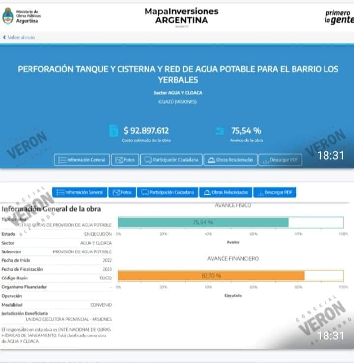 Puerto Iguazú | “77 millones de pesos pagados y la gente sigue sin agua” sostuvo el concejal Verón 5 ejecucion iguazu - 4
