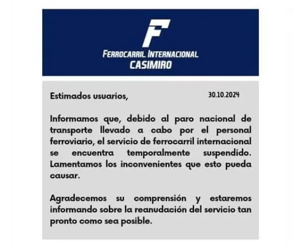 Por el paro nacional, hoy no funciona el tren Posadas-Encarnación 4 image 164 - 3
