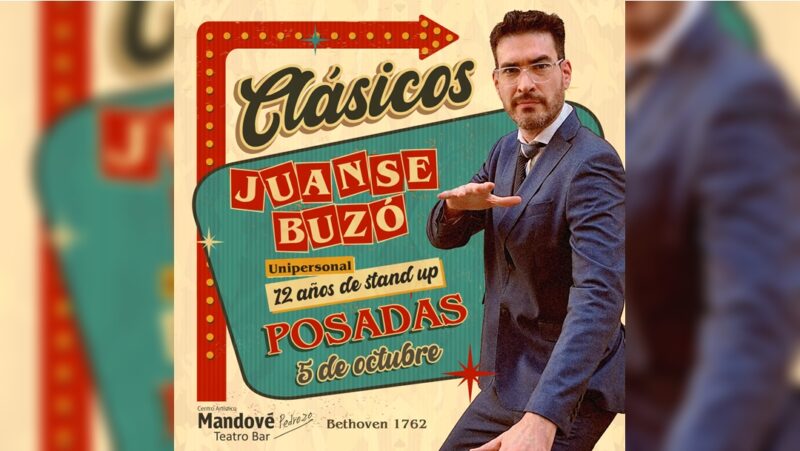 El comediante paraguayo Juanse Buzó vuelve a Posadas con “Clásicos” Juanse Buzó