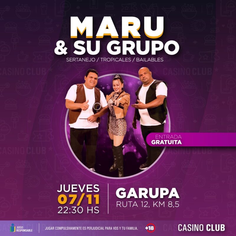 Noviembre con mucha música y fiesta en el Casino Club 2 24 11 07 MARU SU GRUPO Flyer Feed - 1