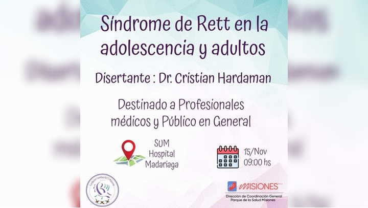 Síndrome de Rett | Este viernes se realizará una charla concientizadora en Posadas sindrome de rett