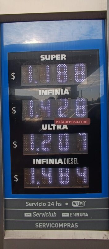 Golpe al Bolsillo | En Posadas el litro de nafta súper cuesta $1188 en YPF 3 YPF - 2