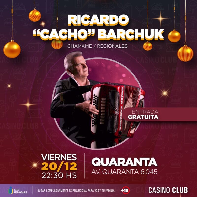Diciembre a pura despedida, juntada de amigos y buena música en el Casino Club 6 24 12 20 RICARDO CACHO BARCHUK Flyer Feed - 5