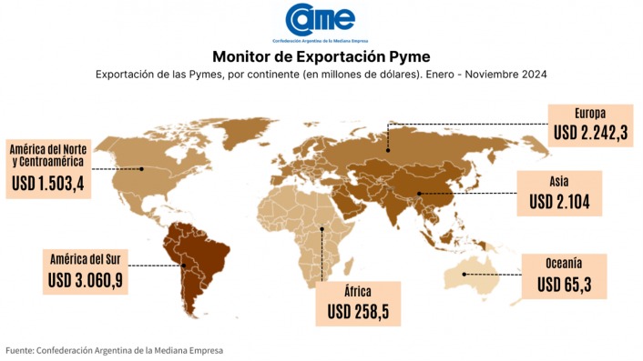 Según la CAME | Entre enero y noviembre de 2024, las exportaciones de pymes crecieron 21,7% en dólares y 27,5% en toneladas 7 WhatsApp Image 2024 12 29 at 10.36.50 1 - 6