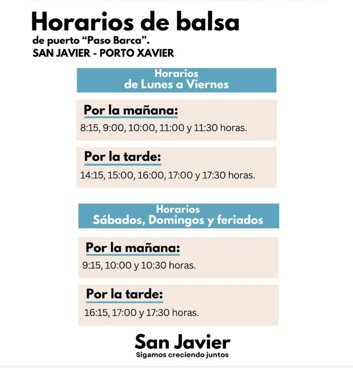 Verano en Misiones | Se confirmaron los horarios del servicio de balsas en San Javier 4 balsa san javier - 3