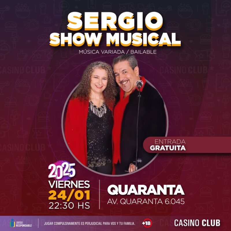 Enero con muy buena música, mucho talento en el Casino Club 21 25 01 24 SERGIO SHOW MUSICAL Flyer Feed - 20