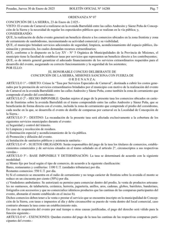 Polémica en Concepción de la Sierra por aumento de tasas municipales en época de Carnavales 4 WhatsApp Image 2025 01 30 at 18.14.05 - 3