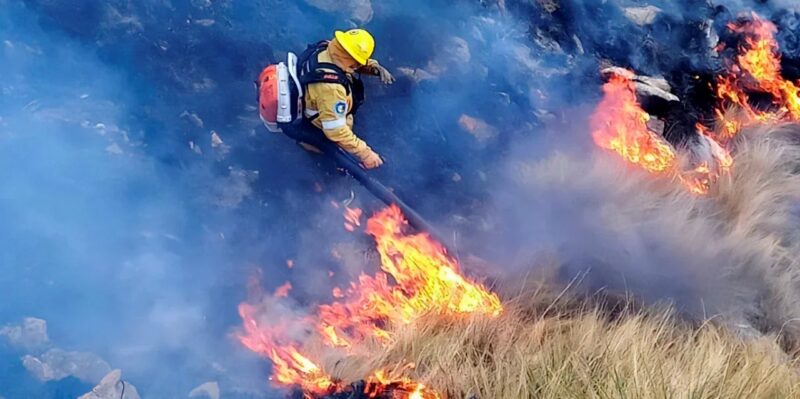 El sur en llamas | Un nuevo foco de incendio se originó en Puerto Madryn incedio en puerto madryn