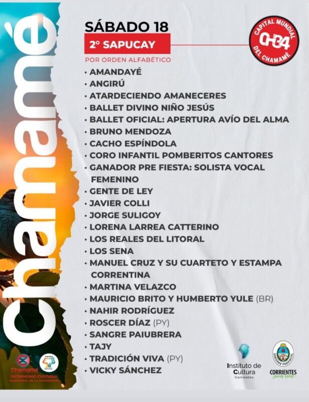 Avío del Alma | La Fiesta Nacional del Chamamé ya tiene su grilla completa con artistas de primer nivel 7 chamame grilla 2 - 6